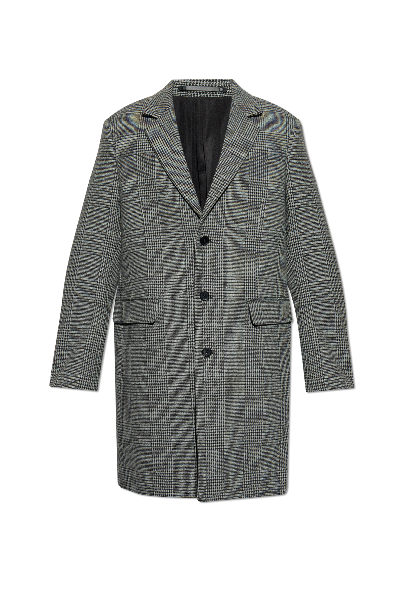 あんずWOOLSILKHERRIGBONE SHORTCOAT Lila 25 | 100% wool scarf coat – Linennaive